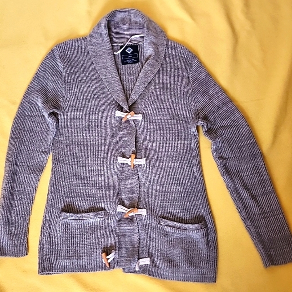 COTTON ON 1991 Toggle Sweater Cardigan Cream / Grey